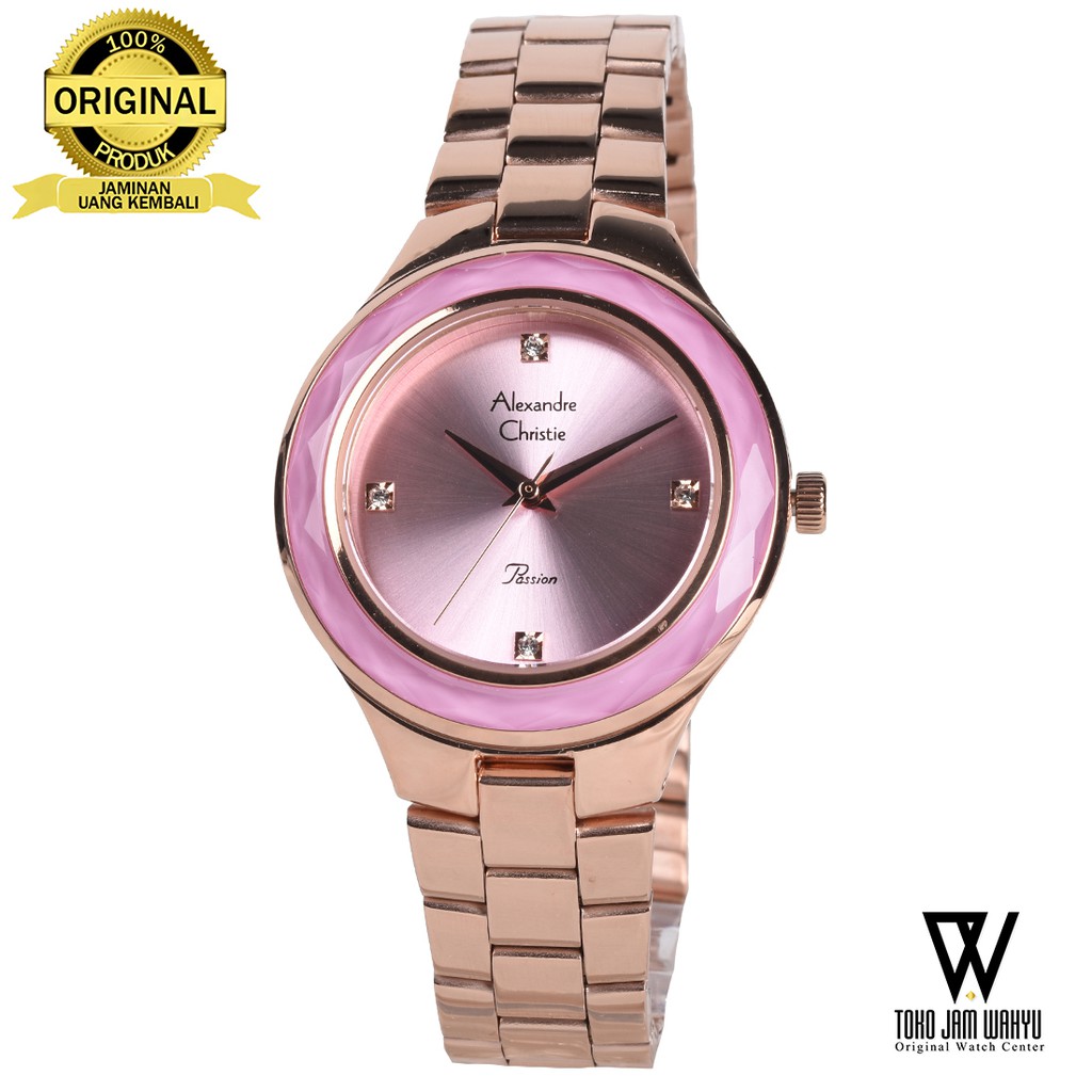 Alexandre Christie 2931 LHBRGPN Jam Tangan Wanita - Rosegold Pink - Stainless Steel Bracelet
