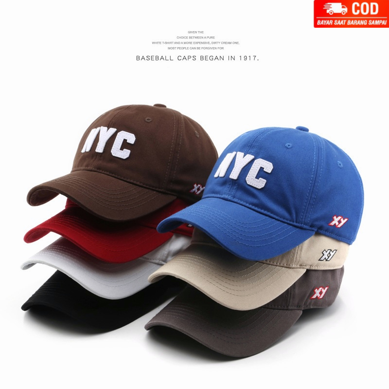 NEXTSTOPID-205 Topi baseball strap talisimpul pria wanita bordir NYC