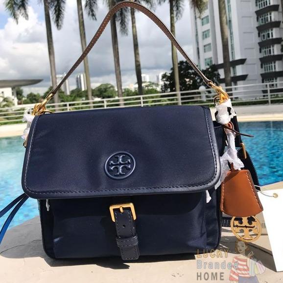 Tas TORY BURCH Perry Nylon Crossbody Royal Navy 100% ORIGINAL TB