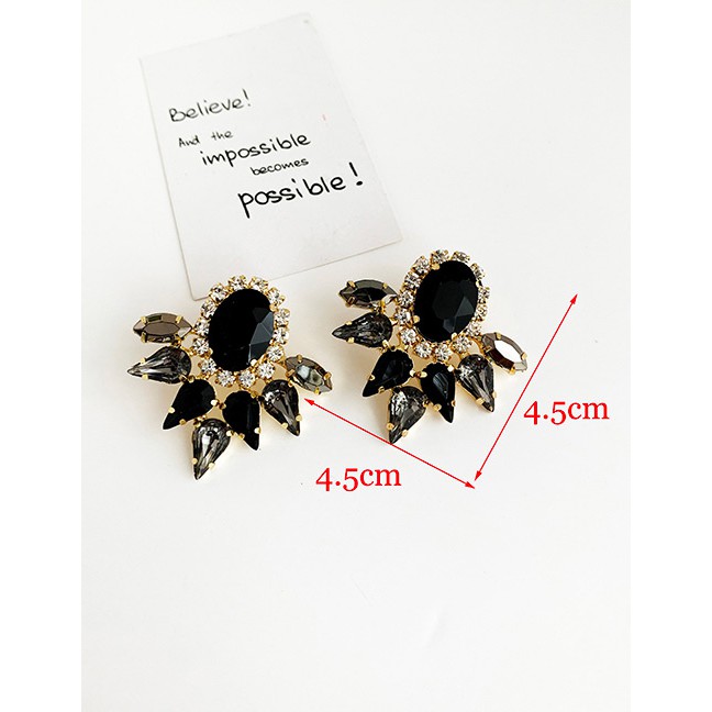 LRC Anting Tusuk Fashion Alloy Studded Geometric Earrings D02340