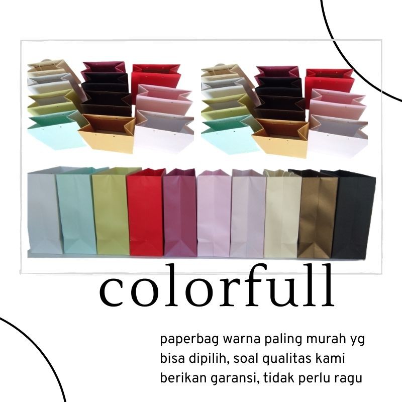 Paper bag warna dove polos etnik dan harga per pcs