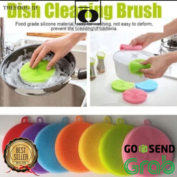 BELI 1 GRATIS 2 HARGA 3 PCS Sponge Silicone Serbaguna Pembersih Dapur