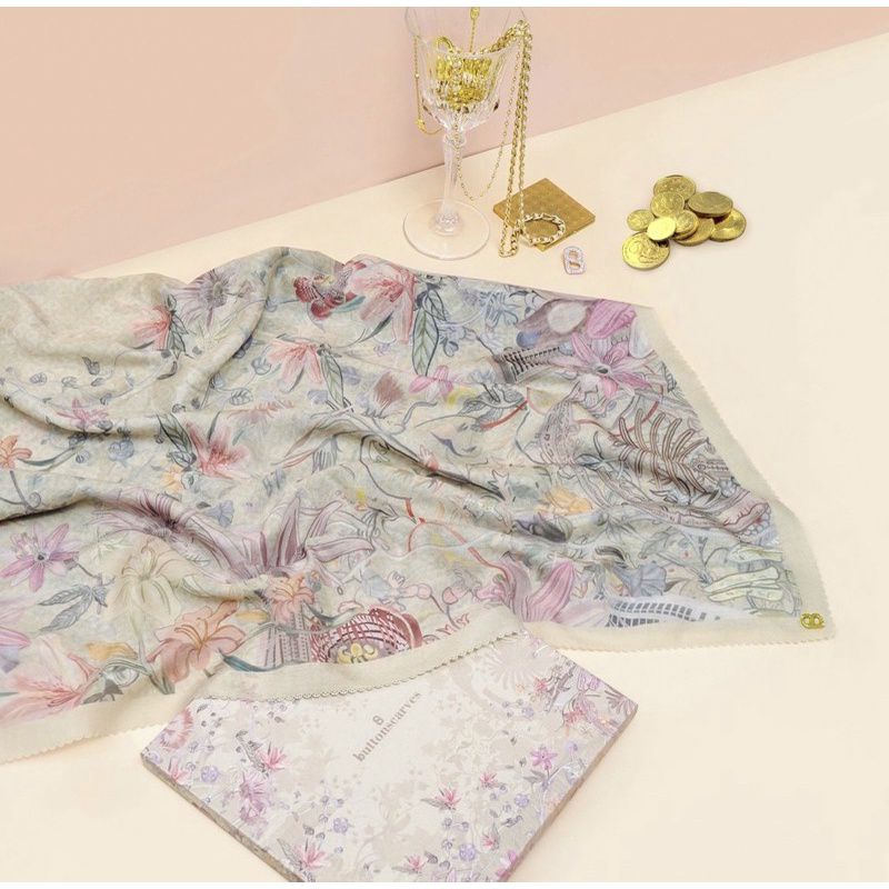 buttonscarves dubai series ivory