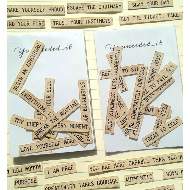 

10 Pcs Word Strip Vintage Stiker For Journaling