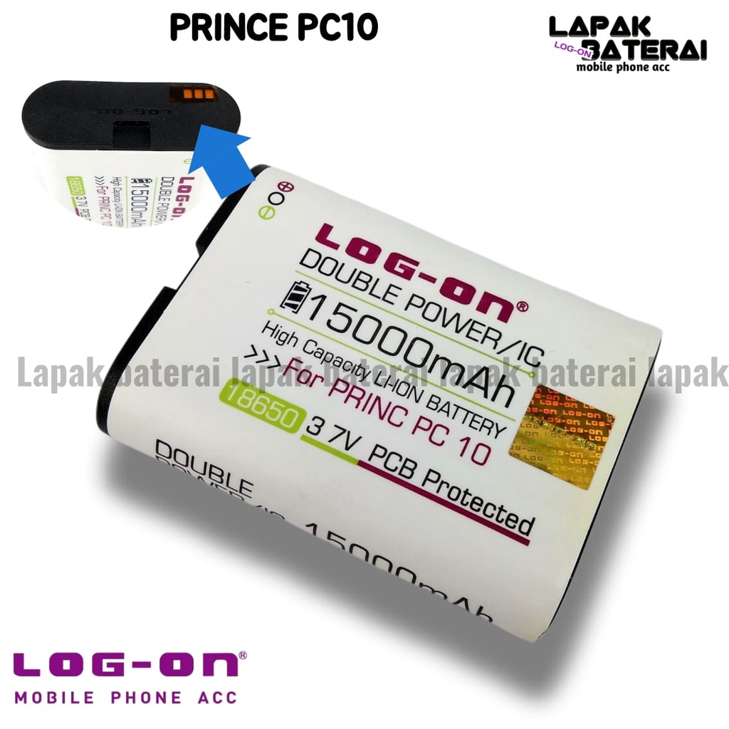 LOG - ON Baterai Prince PC10 Double IC Protection Battery Batre