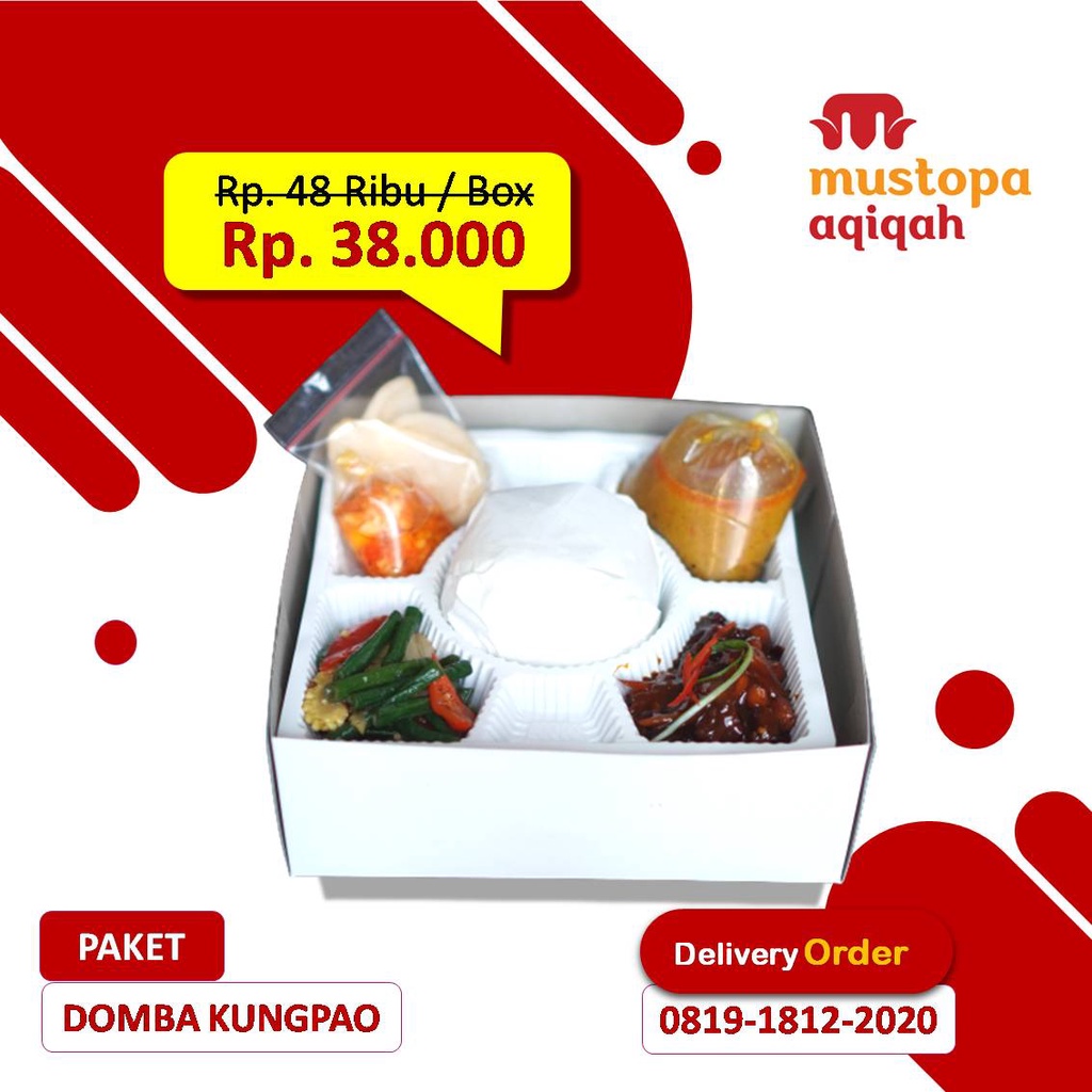

Nasi Kotak Paket Istimewa DOMBA KUNGPAO - Mustopa Cita Rasa