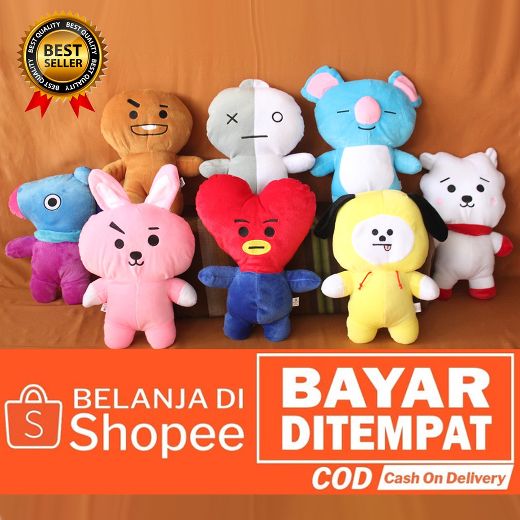 Boneka Karakter Korea Unofficial Cooky Shooky Tata Van Chimmy Rj Mang Koya K-Pop Berlabel SNI