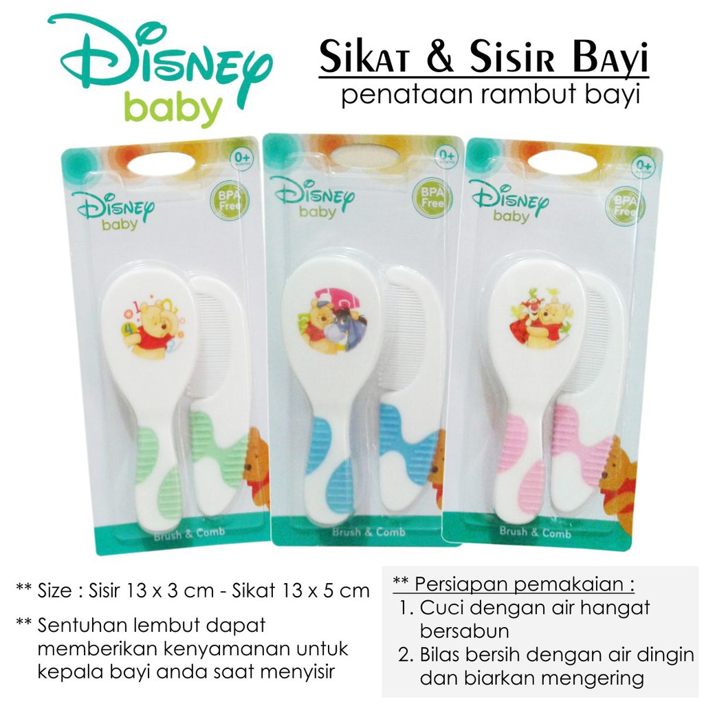 Sisir Bayi DISNEY POOH SET Baby Motif Kartun Sisir Rambut Bayi mm