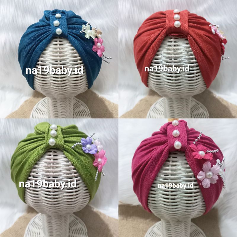 Turban Bayi Bunga Sakura Aksesories Anak Perempuan Bunga