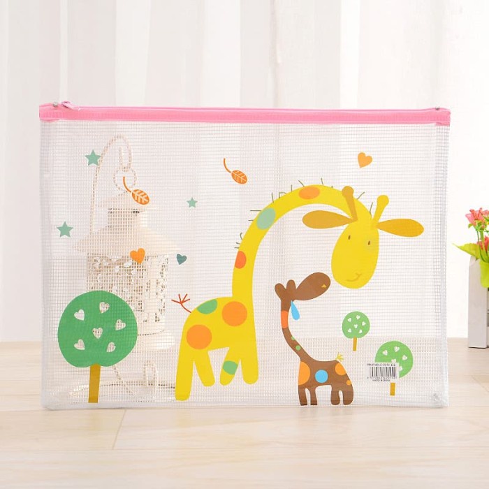 

ORGANIZER-DOCUMENT- PF17 KOREAN LOVELY ANIMAL PVC TRANSPARANT STATIONERY A5 FILE FOLDER - KUCING