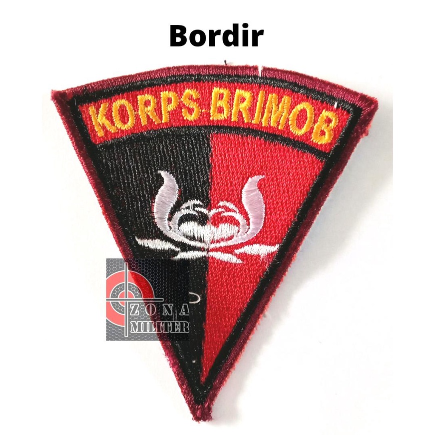 Jual Atribut Bet Badge Bordir Logo SEGITIGA BRIMOB NEW MERAH Indonesia ...