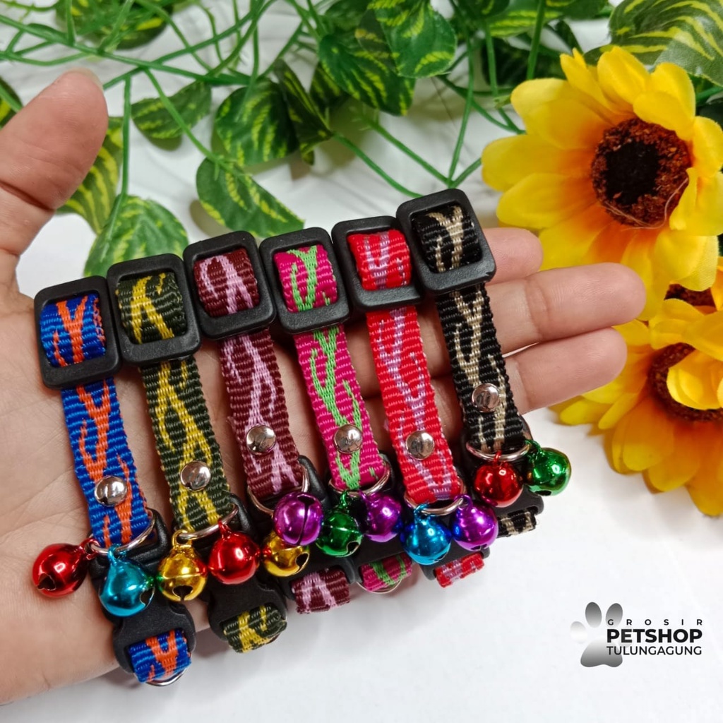 Kalung Kucing Motif Akar 2 Lonceng Gelang Kucing