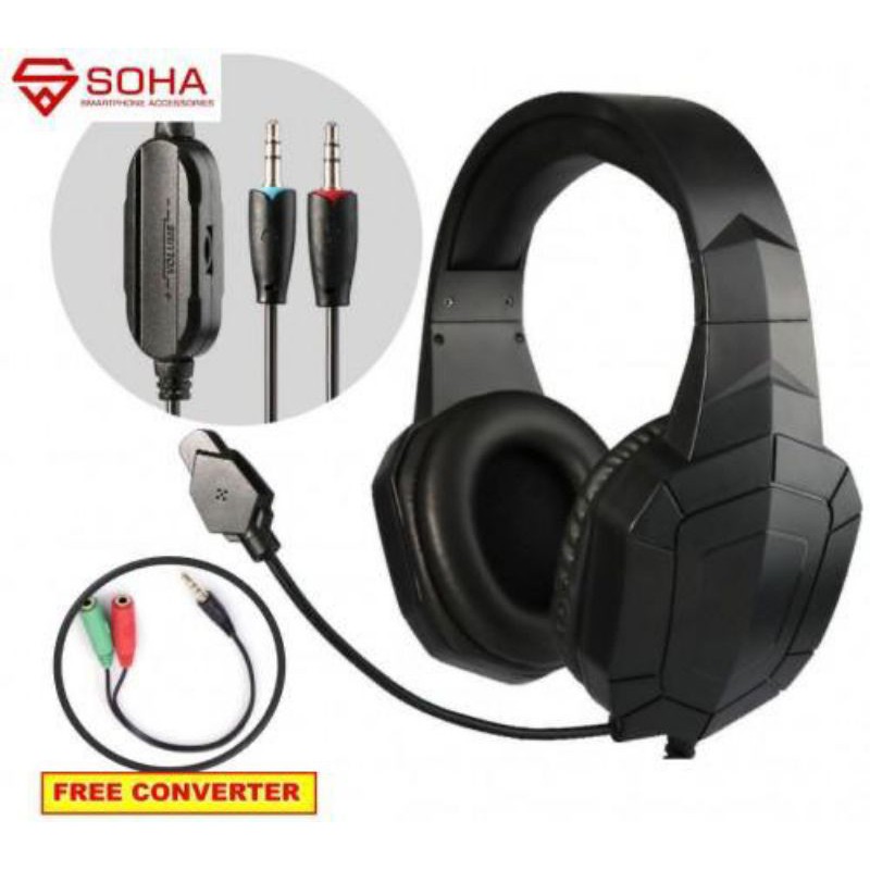 Headphone bando Gaming S-X30 game earphone headset handset handsfree hedset henset hensfri hf