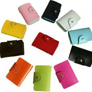 Dompet Kartu kulit Warna 12 Slot