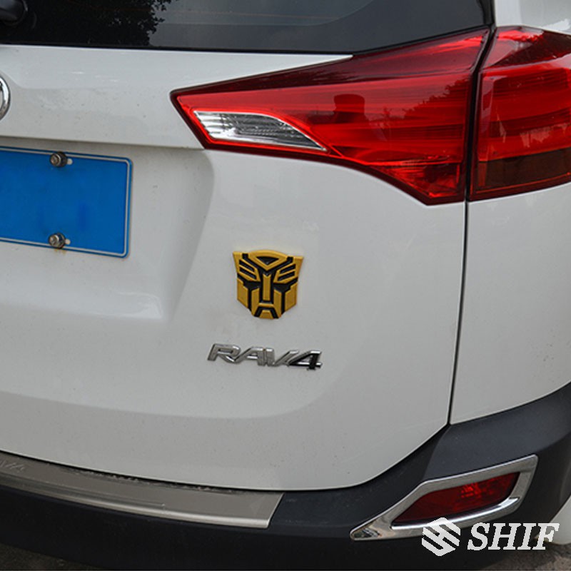 Big Stiker Emblem / Badge Motif Transformer Autobot Warna Emas Untuk Mobil / Truk