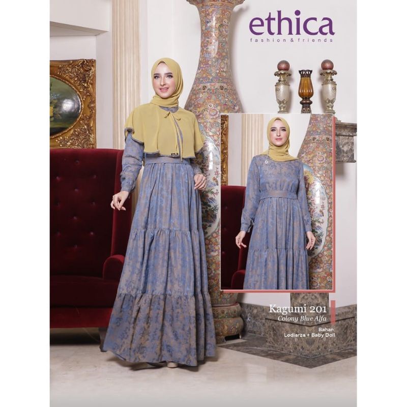 KAGUMI 201 COLONY BLUE/GAMIS KAGUMI SALE/GAMIS KAGUMI PROMO/GAMIS KAGUMI DEWASA
