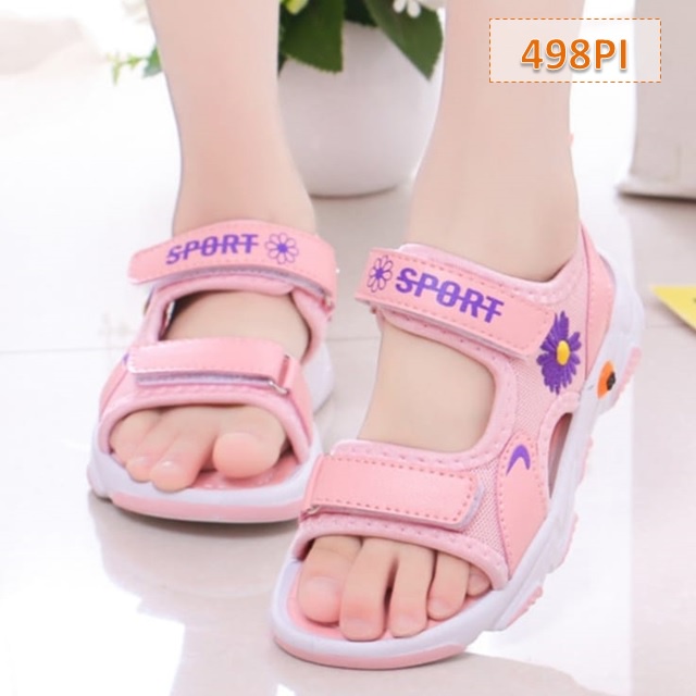 Sandal Anak Sun Sport Cewek Cowok Hitam Hijau Pink (498)