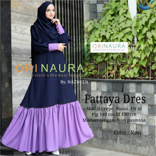 FATTAYA DRESS ORI NAURA // ORI NAURA // GAMIS FATTAYA // GAMIS ORI NAURA ASLI