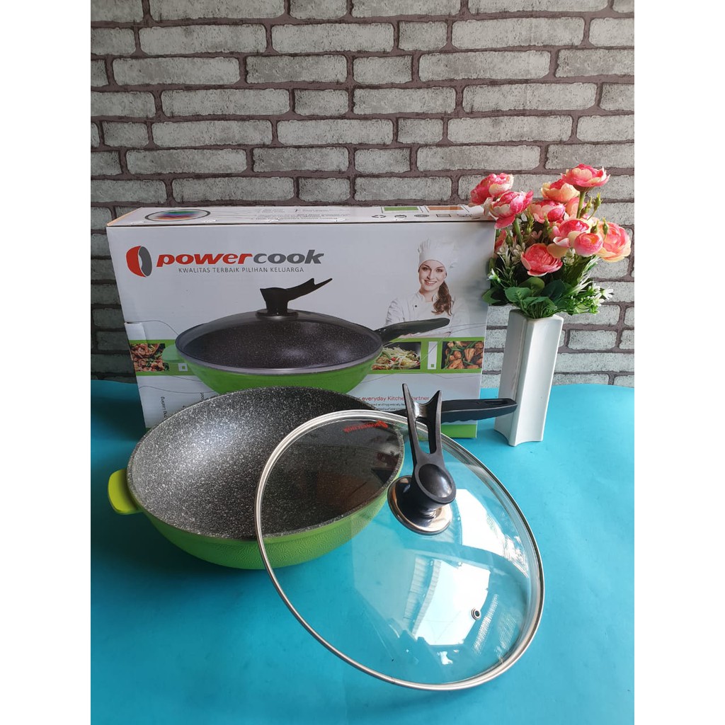 Wok Pan Keramik 30 Cm Anti Lengket Powercook