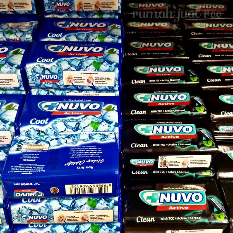 Nuvo Sabun Batang Cool dan Clean. Nuvo Biru dan Hitam