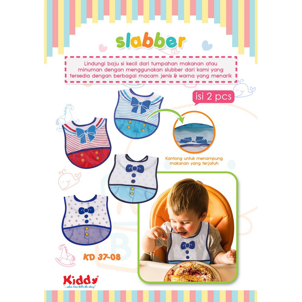 Kiddy Bib Slaber Isi 2 / Bib Waterproof