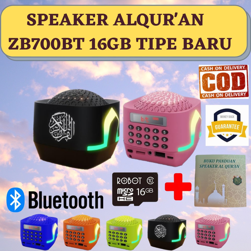 SPEAKER MUROTTAL SPEAKER TAHFIDZ ALQUR'AN SPEKER QUR'AN 30 JUZ SERI TERBARU ZB700BT ZB 700 BT