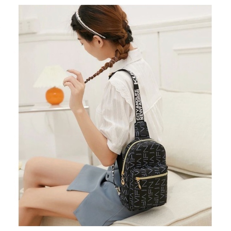 GrosirMart Tas Wanita Terbaru Motif Resleting Tas Pinggang Girl Women Bag Cool New A57