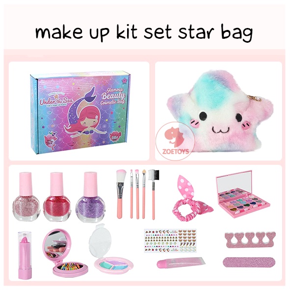 Zoetoys Make Up Kit Set | Washable Makeup Set Toy | Pretend Play Makeup dengan Fungsi Asli | Mainan Anak Beauty Set Dress Up Princess Anak Cewek | Cari Kado Edukasi Edu Toys Natal