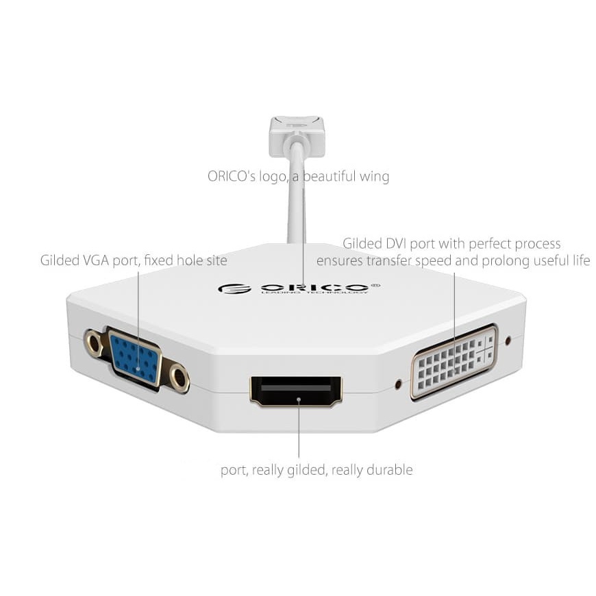 Displayport to hdtv vga dvi 24+5 converter orico 1080p full hd 3in1 dpt-hdv3 - Konverter Display port dp to hdtv d-sub dvi-i