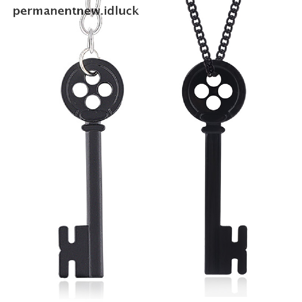 Kalung Desain Kunci Harta Karun Bahan Metal Warna Hitam Untuk Properti Halloween