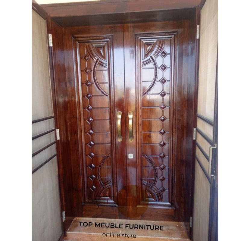 Kusen pintu minimalis motif kayu jati tpk