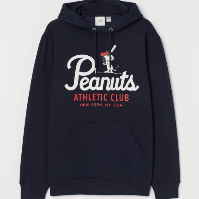 Jaket sweater Hoodie PEANUTS NAVY