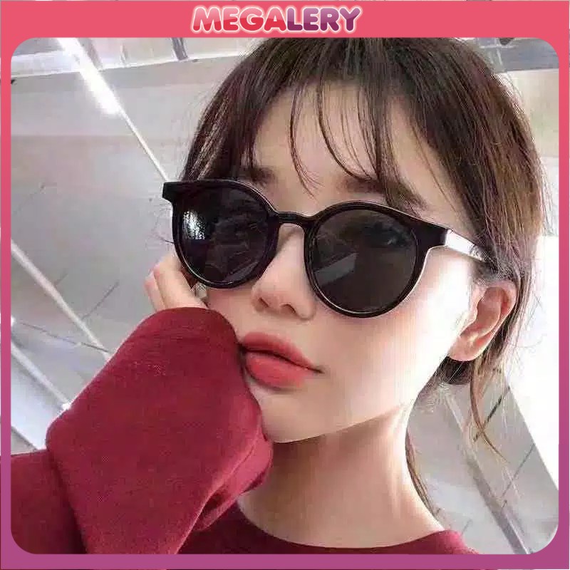 Kacamata tiktok Kacamata Korea Fashion Kacamata Retro Bingkai Putaran Kata Murah Import Wanita/Pria Sunglasses