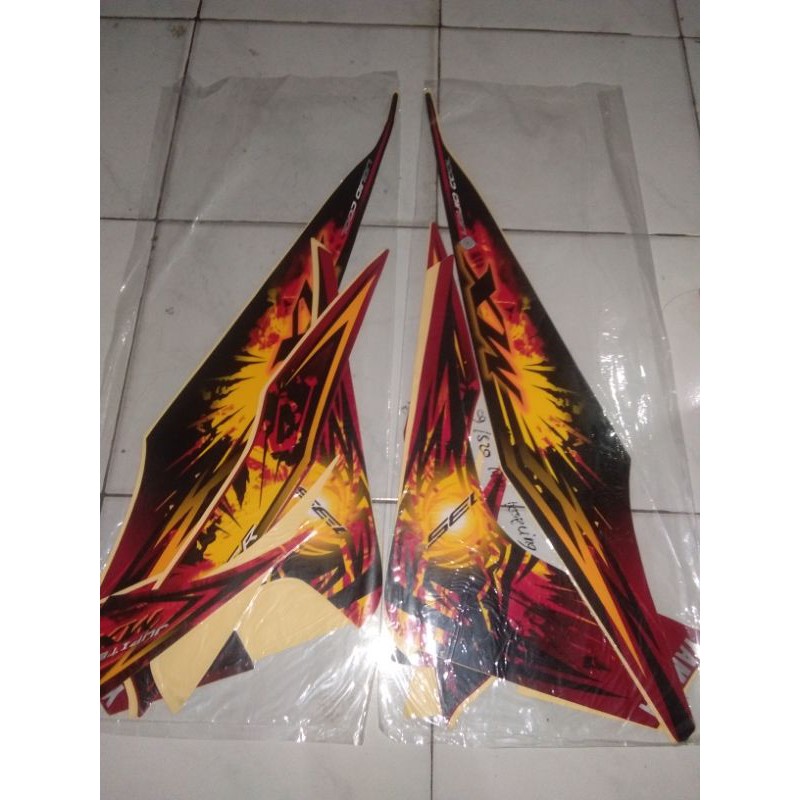 striping sticker lis standar motor yamaha new jupiter mx 2009-2010 merah