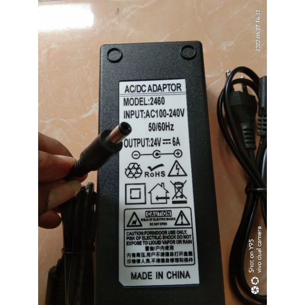 adaptor dc 24V 6A input ac 100-240V power supply