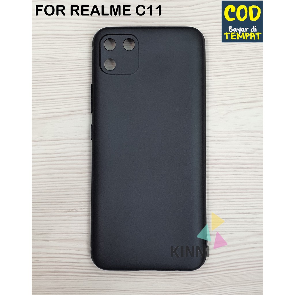 Casing Untuk Realme C11 (2020)Camera Protection Softcase Shockproof Dove Case / Black