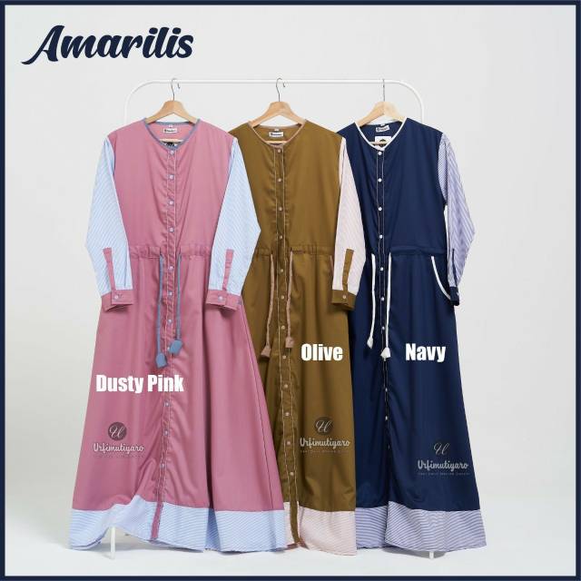 Amarilis series 2 urfimutiyaro gamis cantik gamis hits gamis kombinasi