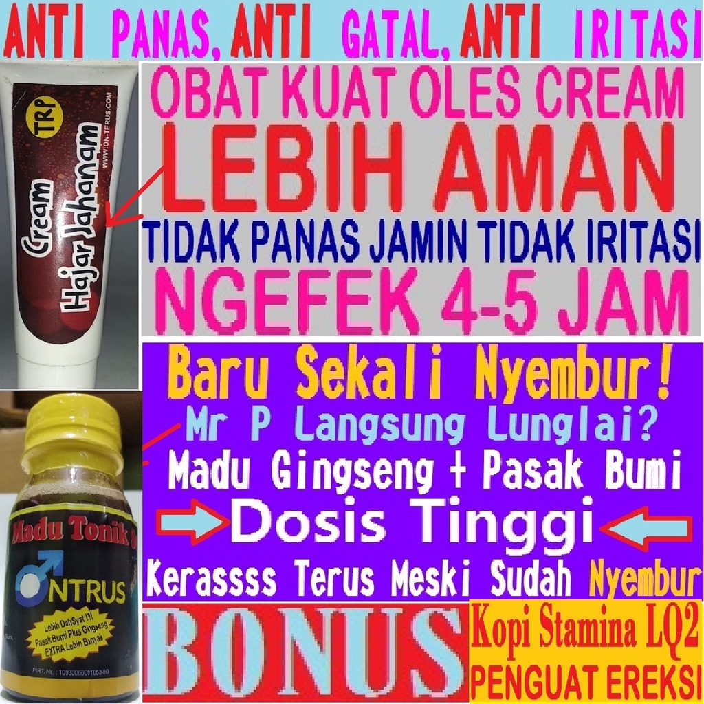 < CADAS!!!!> HAJAR CREAM JAHANAM TRP ORIGINAL TANPA EFEK PANAS