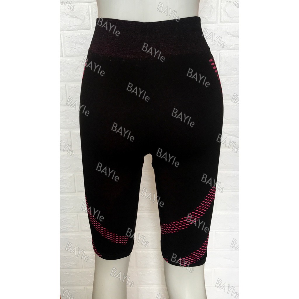 BAYIe -2271 Celana Legging 3/4 Senam/Olahraga/Sport Zumba/Aerobic/Yoya/Gym Wanita Import FEMA SPORT