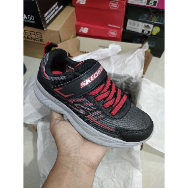 Skechers Kids SALE 403795L/BGRD-SNAP SPRINTS 2.0 BLACK GREY RED Size 27,5