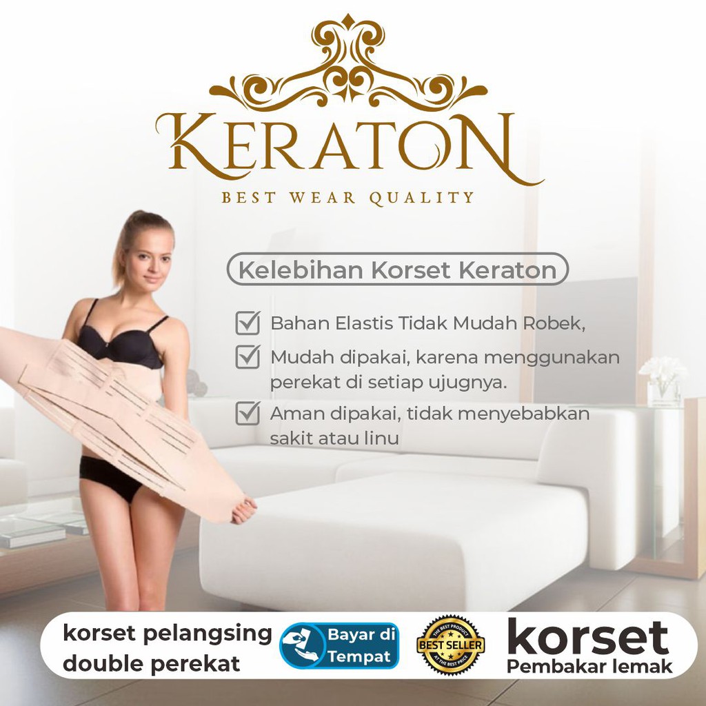 korset pasca melahirkan_keraton//korset pelangsing perut keraton//KORSET DOUBLE PEREKAT