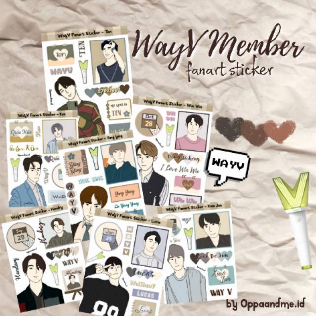 

Mariaarts - Way v Sticker fanart | sticker kpop boyfie set tumblr aesthetic stiker case hp kpop