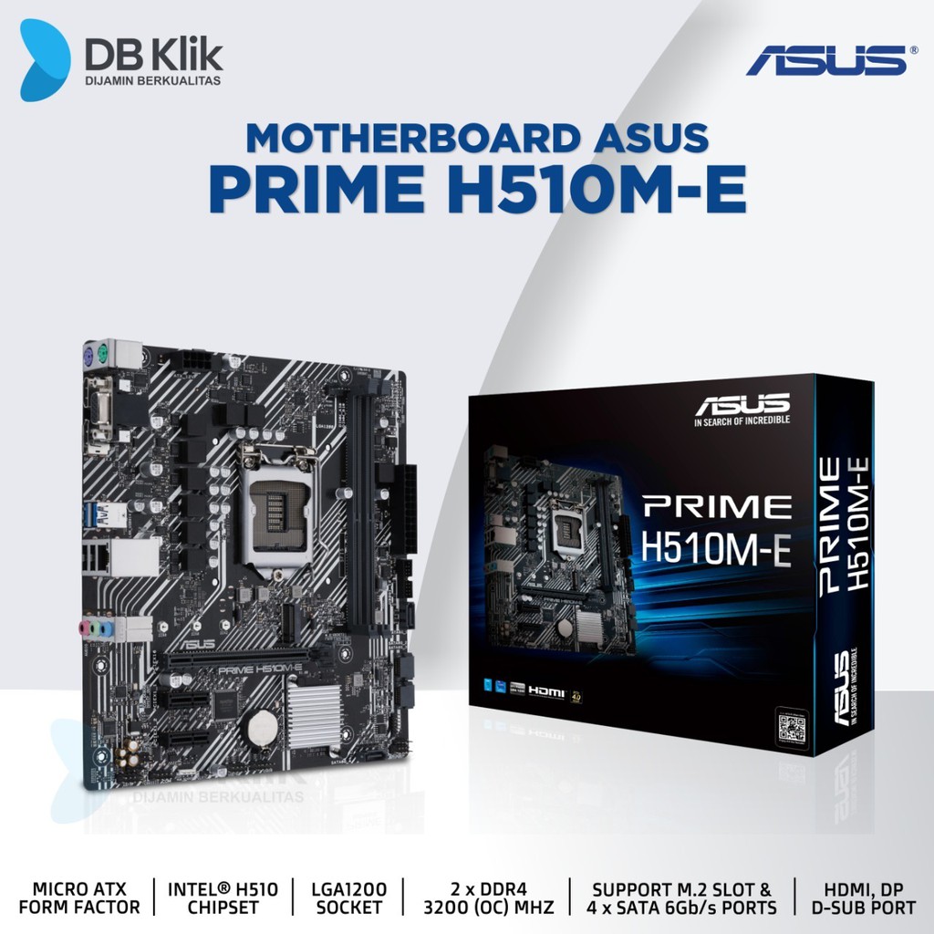 Motherboard ASUS PRIME H510M-E m-ATX LGA1200 HDMI DP D-Sub | ASUS H510
