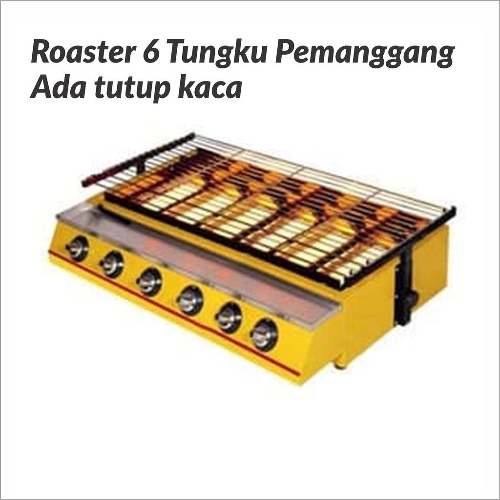 Roaster 6 Tungku Pemanggang Sosis 6 Tungku Kompor Panggang