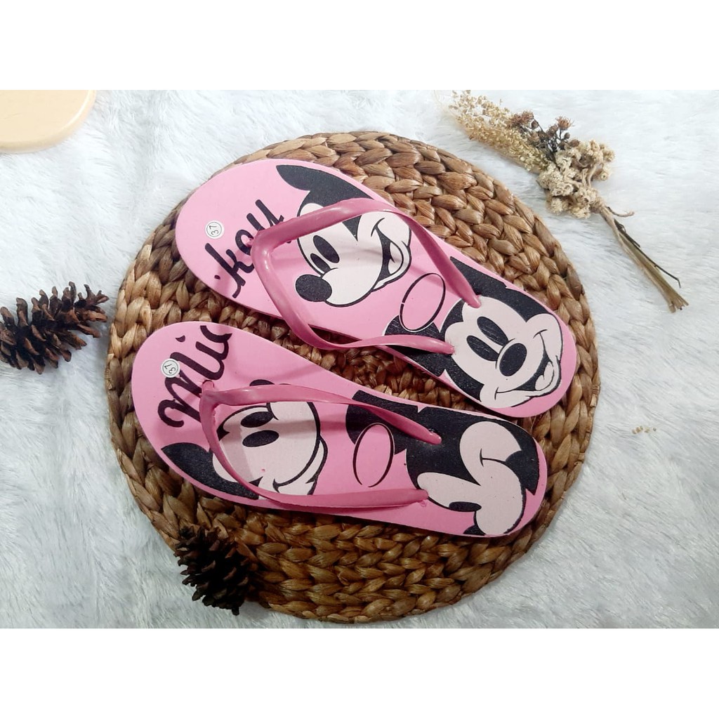 Sandal Sliper Motif Mickey Wanita