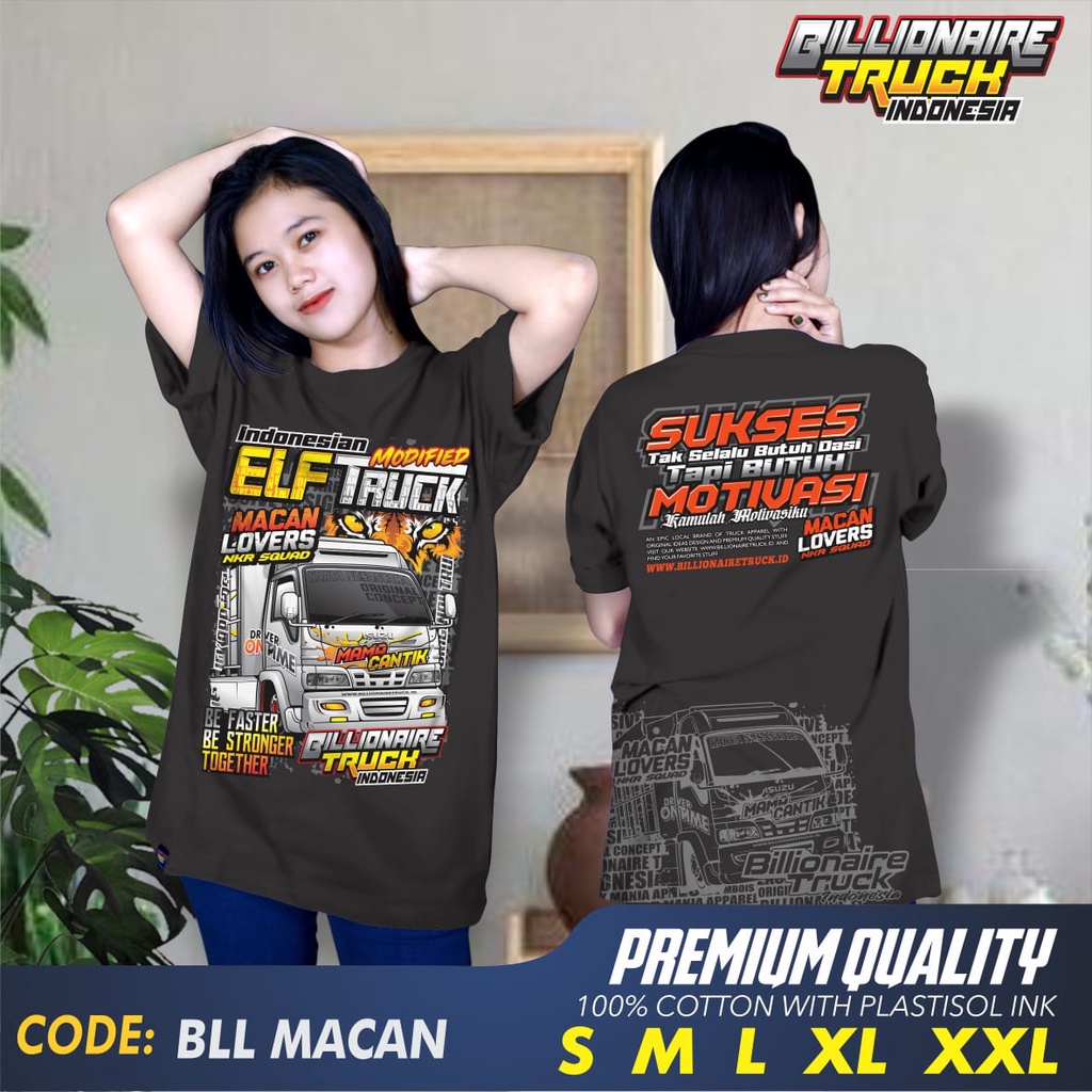 Kaos Truk ELF Mania Kaos Truk Terbaru Baju Gambar Truck Kaos Driver Oleng Ori Billionaire Truck