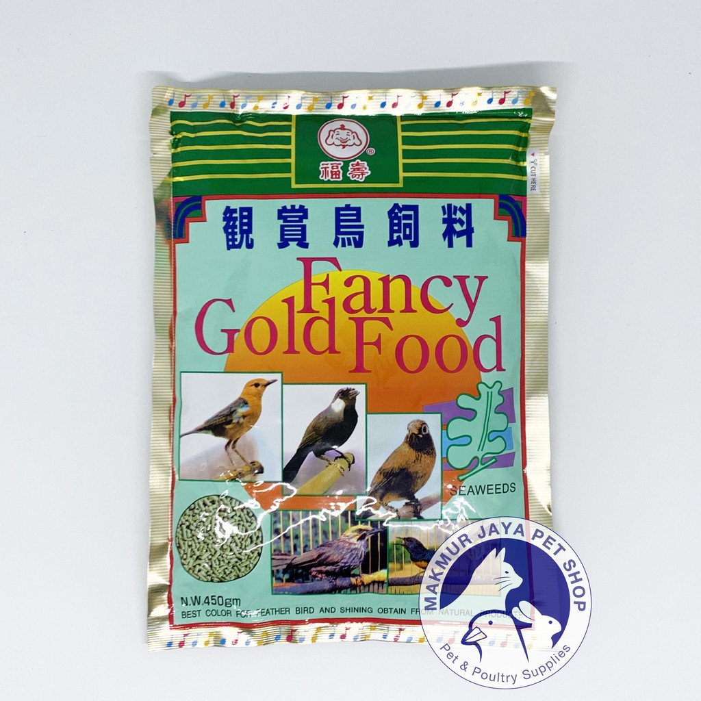 Pakan Burung Fancy Gold Bird Food Seaweed / Rumput Laut | 450 gram