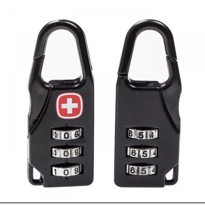 Gembok Swiss Password Code Lock - Gembok Koper Safety - Ziper Lock - Gembok.