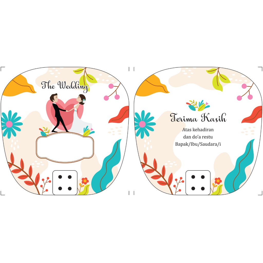 SOUVENIR KIPAS KERTAS WEDDING ISI 50 TANPA SABLON NAMA