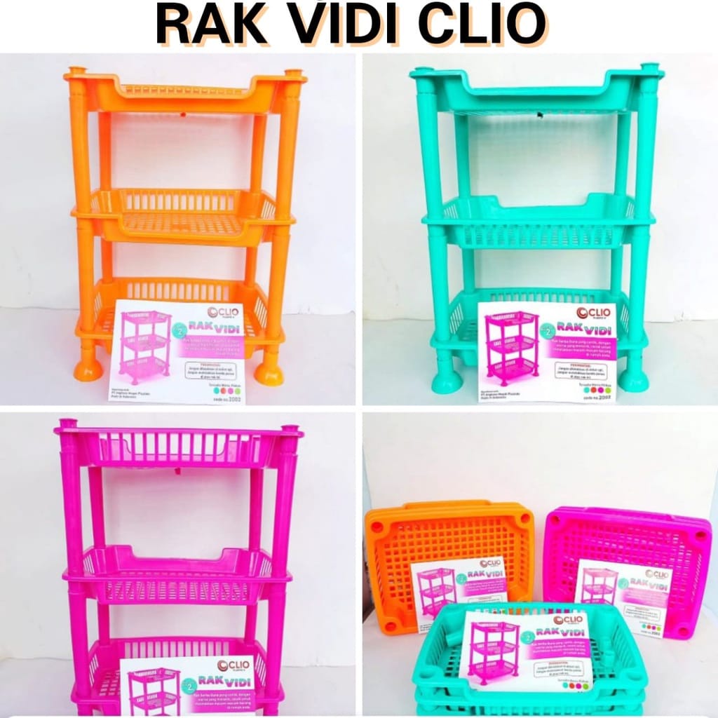 Rak Plastik 3 susun /Rak bumbu serbaguna/Rak VIDI Clio MURAH serbaguna